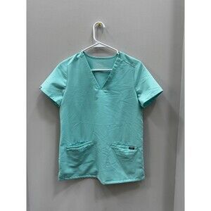 Figs Teal Scrub Top XS